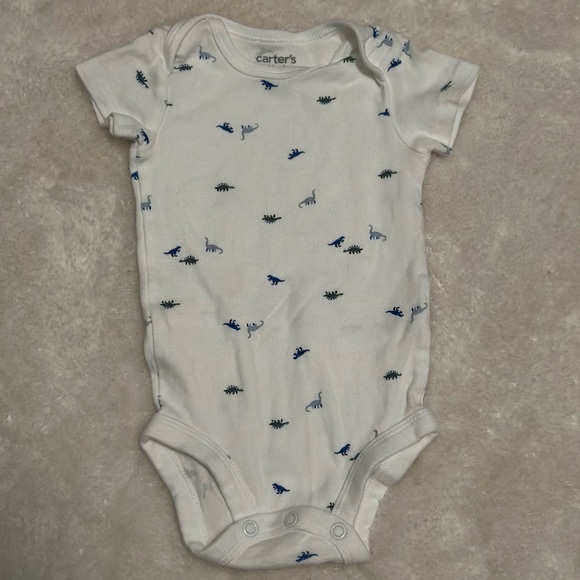 Dinosaur Theme 0-3M Onesies- Green, Blue, Gray - Picture 4 of 4